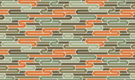 Lined seamless vector pattern with twisted lines, geometric abstract background, stripy net, optical maze, web network.のイラスト素材