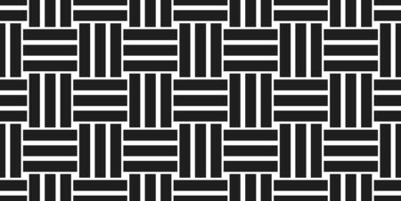 Weave seamless pattern, vector linear background with woven texture, textile knitted repeat tiling wallpaper, perfect simplistic minimal design.のイラスト素材