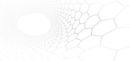 Technology and science vector background, tech abstraction with hexagons mesh electronics and...
