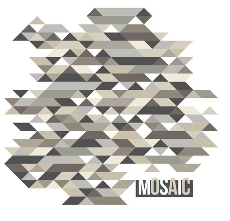 Abstract monochrome gray colors mosaic vector background, artistic design element trendy modern style, texture beautiful digital art.のイラスト素材