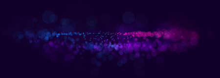 Bright blurred lights vector transparent effect illustration, abstract bokeh background with depth...