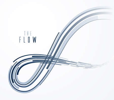 3D abstract dynamic lines in motion vector background, technology or science theme abstraction design element, futuristic template for ads or poster or cover.のイラスト素材