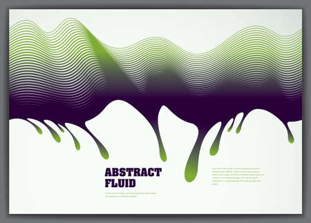 Lined vector wave background fluid flow. 3d dynamic stripes motion art. Lined texture, dynamic surface, curve lines, flow shape.のイラスト素材