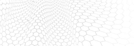 Technology and science vector background, tech abstraction with hexagons mesh electronics and...