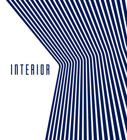 Geometric backgrounds with minimal parallel 3D lines vector abstract illustration, dimensional design cool element, funky style layout for ads posters banners and covers.のイラスト素材