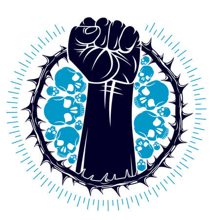 vector logo or tattoo, through the thorns to the stars concept.のイラスト素材