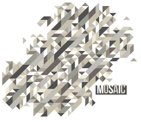 Abstract monochrome gray colors mosaic vector background, artistic design element trendy modern style, texture beautiful digital art.のイラスト素材