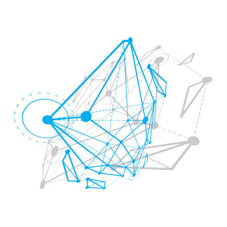 Abstract vector background, isometric dimensional shape. Innovation technologies abstract illustration.のイラスト素材