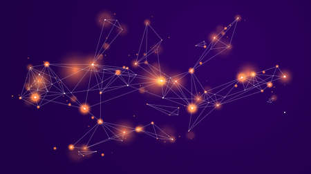 Blurred lights vector abstract background, dark artistic wallpaper.のイラスト素材