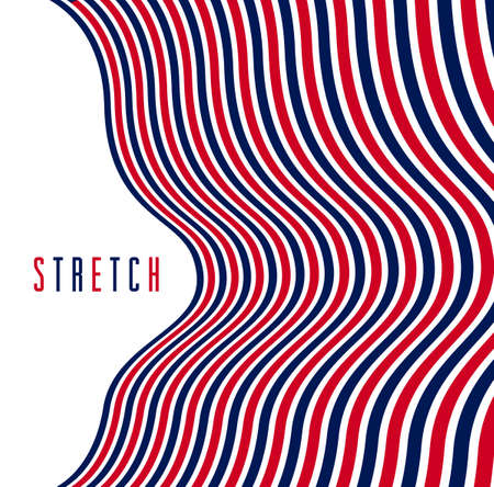 Abstract 3D trendy modern lines in perspective vector background, dimensional design cool element, funky style layout for ads posters banners and covers, perfect abstraction.のイラスト素材