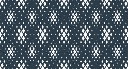 Rhombuses seamless geometric vector pattern, rhomb simple black and white wallpaper background,...
