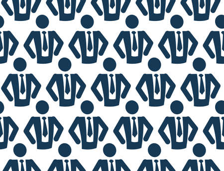 Businessman icons seamless vector background image, endless wallpaper with business man sign.のイラスト素材