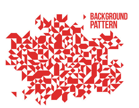 Abstract bright red mosaic vector background, artistic design element trendy modern style, texture beautiful digital art.のイラスト素材
