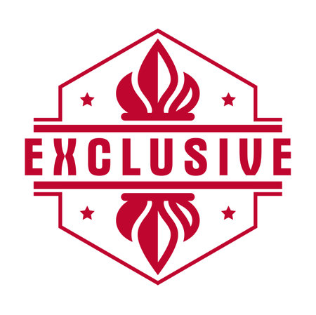 Vector premium exclusive label isolated on white background, product logo or badge best price, vintage style genuine badge, guarantee symbol.のイラスト素材