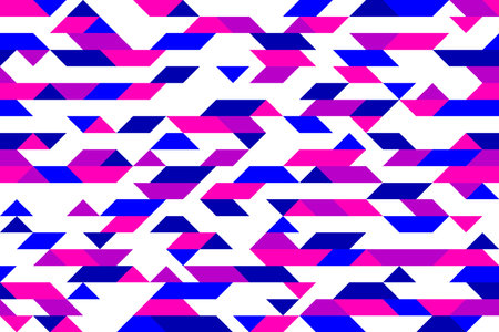 Chaotic abstract mosaic vector seamless background, geometric tiling pattern, interior design...
