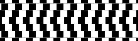 Are these lines parallel and horizontal, yes they are. Classic optical illusion made as seamless pattern, vector design image.のイラスト素材