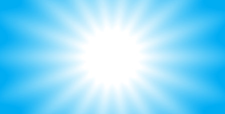 Sun shining in the sky vector abstract summer background.のイラスト素材