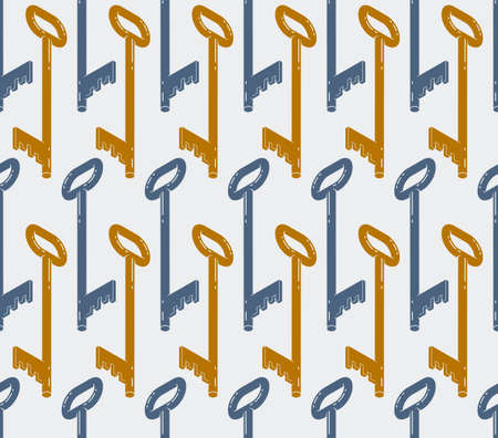 Keys seamless vector wallpaper, a lot of turnkeys endless pattern background pic.