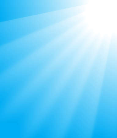 Sun shining in the sky vector abstract summer background.のイラスト素材