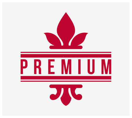 Vector stylish vintage badge isolated on white, retro style   or emblem, old style symbol for product or sale offer, advertising design element.のイラスト素材