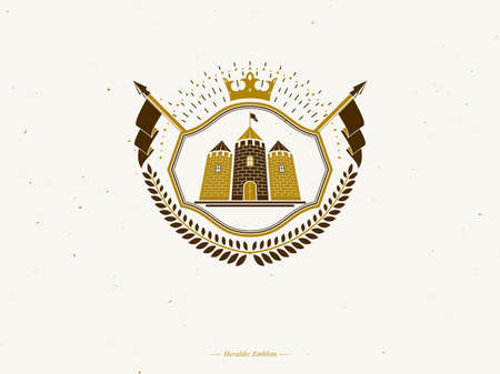 Heraldic Coat of Arms, vintage vector emblem.のイラスト素材