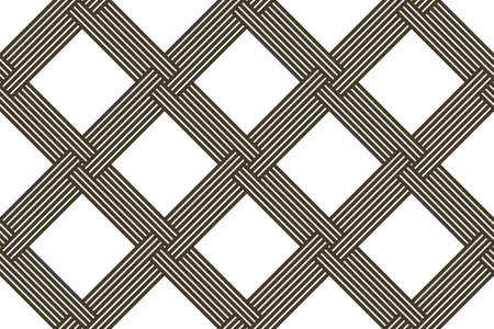 Lattice geometric seamless pattern vector design, trendy retro style minimal grid tiling, monochrome...