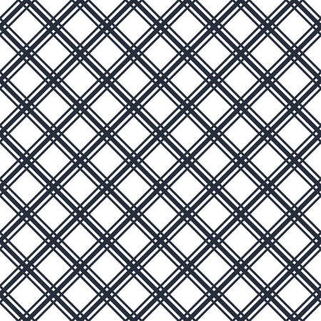Abstract crossed lines seamless pattern, vector background with cross stripes, lined design minimalistic wallpaper or textile print.のイラスト素材