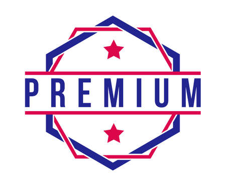 Vector stylish vintage badge isolated on white, retro style logo or emblem, old style symbol for product or sale offer, advertising design element.のイラスト素材