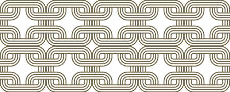 Geometric seamless pattern, vector trendy vintage tiling endless background, geometrical decorative grid.のイラスト素材