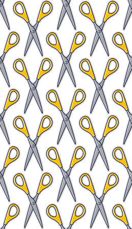 Scissors vector seamless wallpaper background image, endless wallpaper.のイラスト素材