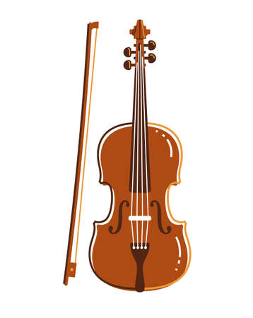 Cello musical instrument vector flat illustration isolated over white background, classical string music instruments.のイラスト素材