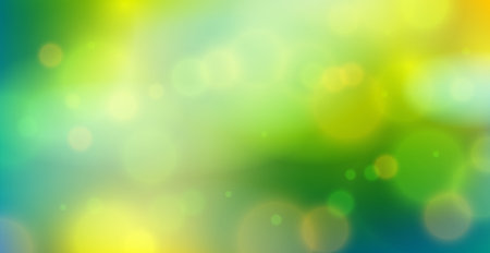 Blurred nature background defocused beyond the window, vector illustration out of focus beautiful summer or spring illustration.のイラスト素材