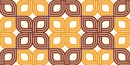 Geometric seamless pattern, vector trendy vintage tiling endless background, geometrical decorative grid.のイラスト素材