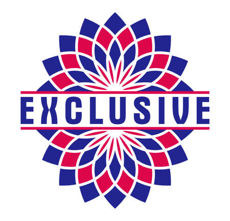 Vector stylish vintage badge isolated on white, retro style emblem, old style symbol for product or sale offer, advertising design element.のイラスト素材