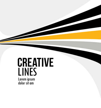 Lines in motion vector abstract background, 3D perspective creative optical design with stripes, sound and music concept, flowing lines.のイラスト素材