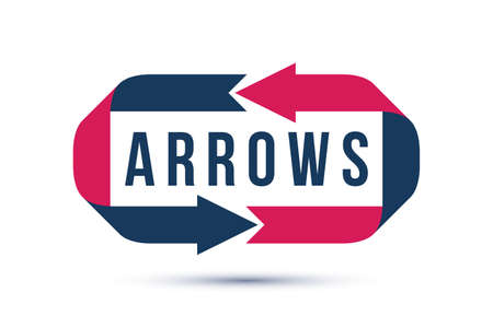 Loop arrows vector logo or sign, double arrows refresh symbol, teamwork concept, cooperation and...