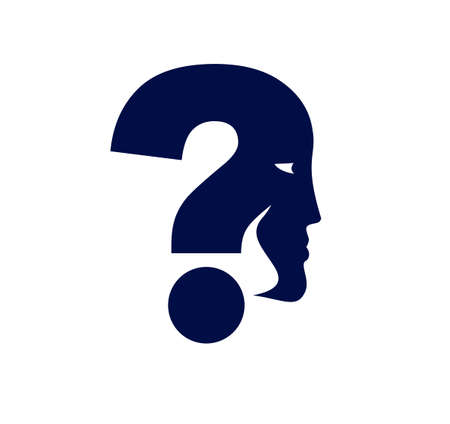 Incognito vector concept question mark with hat like a spy, criminal hiding his person, against law illegal man, unidentified person.のイラスト素材