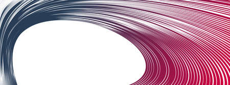 Curvature of space vector linear abstract art background, 3D flow distorted shape, deformed fluid, chaos of space.のイラスト素材