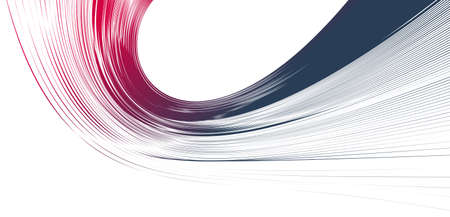 Curvature of space vector linear abstract art background, 3D flow distorted shape, deformed fluid, chaos of space.のイラスト素材