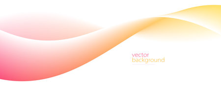 Flowing color curve shape with soft gradient vector abstract background, relaxing and tranquil art, ease and tranquil image.のイラスト素材