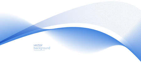 Smooth flow of wavy shape with gradient vector abstract background, light blue design curve line energy motion, relaxing music sound or technology.のイラスト素材