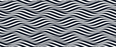 Wavy lines water seamless pattern vector, 3D dimensional endless background wallpaper design image,...