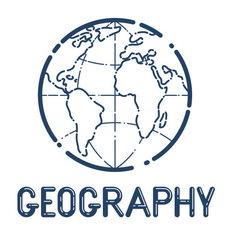 Earth planet vector linear icon, geography and gps line art symbol.のイラスト素材