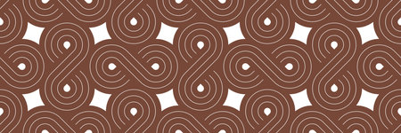 Lattice geometric seamless pattern vector design, trendy retro style minimal grid tiling, monochrome net linear art.のイラスト素材