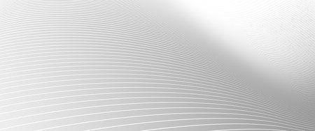 Linear abstract background, vector design 3D lines in perspective, curve and wave lines in motion, smooth and soft backdrop.のイラスト素材