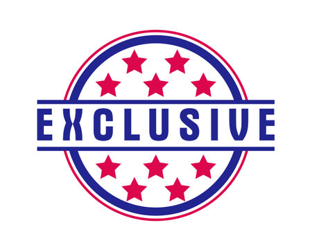Vector premium exclusive label isolated on white background, product logo or badge best price, vintage style genuine badge, guarantee symbol.のイラスト素材