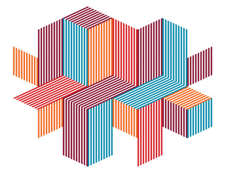 Abstract vector background, geometric wallpaper dynamic art, artistic pattern composition, creative abstraction.のイラスト素材