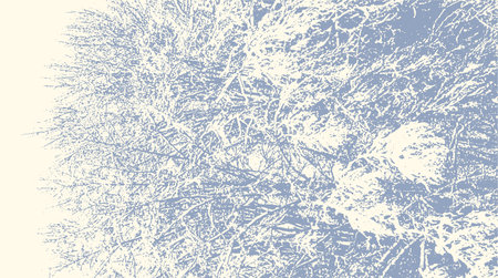 Tree branches with snow in winter texture, vector abstract natural grunge background.のイラスト素材