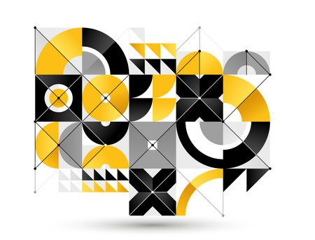 Abstract geometric vector background isolated, tech style engine looks like composition, innovate technology data information concept.のイラスト素材