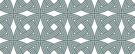 Lattice geometric seamless pattern vector design, trendy retro style minimal grid tiling, monochrome net linear art.のイラスト素材